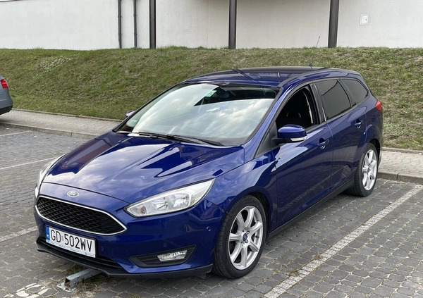 Ford Focus cena 39900 przebieg: 157000, rok produkcji 2016 z Gdańsk małe 154